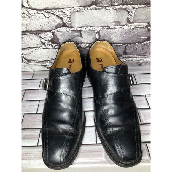 Toto Black Leather Monk Buckle Strap Loafers Dress Shoes Men’s Sz 10.5M US/44EU main image 7